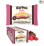Rip Van Raspberry & Dark Chocolate Wafer Cookies - Healthy Snacks - Non GMO Keto Cookies - Keto Snacks - Low Carb, Low Sugar (1g), Low Calorie and Vegan Snack - 16 Count