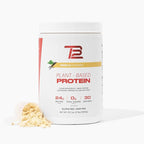 TB12 Plant Based Protein Powder by Tom Brady, 24g of Vegan Pea Protein, Low Sugar, Low Carb, Non-GMO, Keto Friendly, Paleo, Sugar Free, Vanilla Flavor (30 Servings/2.12lbs)