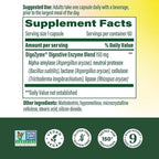 MegaFood Dual-Action Digestive Enzymes for Women & Men - Gas & Bloating Relief for Women & Men - Supports Nutrient Absorption & Digestive Health - Vegan, Gluten Free - 60 Capsules, 60 Servings