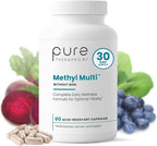 Pure Therapro Rx Methylated Multivitamin for Men and Women | Methyl Multi Without Iron + Methyl B12 & Methylfolate | Pharma Grade | 60 Capsules, 1-Month Supply