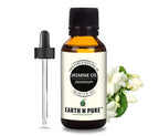 Earth N Pure Jasmine Essential Oil for Hair Growth, Skin Care, Pooja and Aromatherapy with Glass Dropper | 30 ML