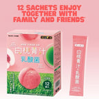 Nihon Yakken Kin no Aojiru Hakuto Aojiru – Young Barley Grass & White Peach Powder with Lactic Acid Bacteria – 12 Stick Packs × 2, 6.5g each (Made in Japan, Refreshing Fruity Flavor, Pack of 2)