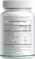 Multi Collagen Pills for Women & Men with Vitamin C, E & Biotin, 300 Capsules – Type I, II, III, V, X Hydrolyzed Collagen Peptides – 11 in 1 Formula with Saw Palmetto, Bamboo Silica, & Hyaluronic Acid
