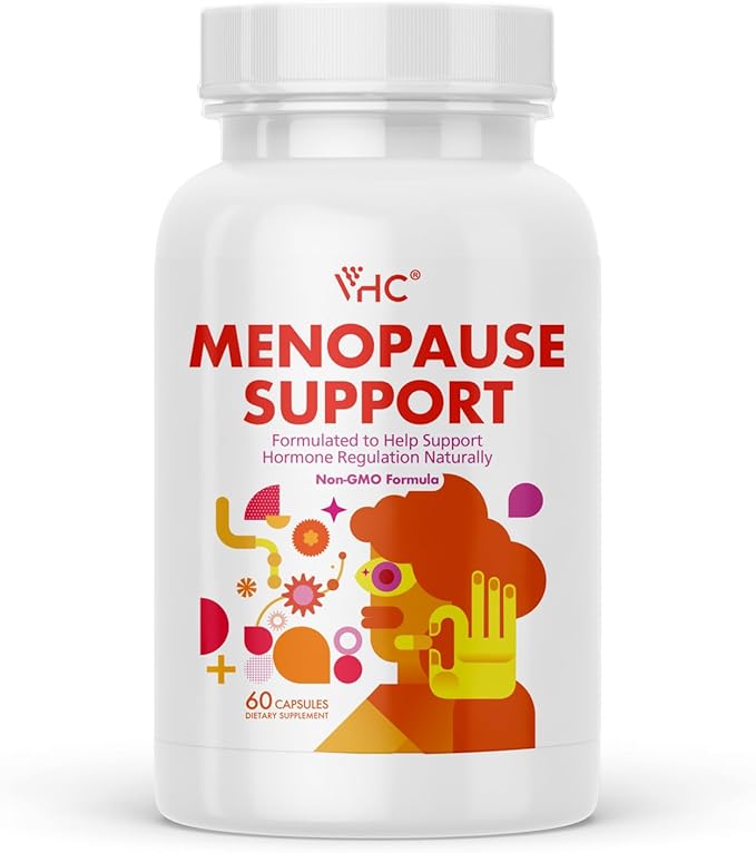 VHC Menopause Support Supplement with Soy Isoflavones & Black Cohosh Hormone Balance, Hot Flash Relief, Night Sweats Dong Quai, Red Clover, Chasteberry 30-Day Supply