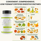 Casa de Sante FODMAP Digestive Enzymes, No High Inulin, Keto Carnivore Intolerance Support, 18 Multi Enzyme Amylase Bromelain Lipase Lactase Protease Papain Alpha galactosidase, More - No GMO