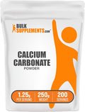 BulkSupplements.com Calcium Carbonate Powder - Calcium Carbonate Food Grade, High Absorption - Gluten Free, 1.25g per Serving, 250g (8.8 oz) (Pack of 1)