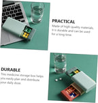 ORFOFE 4pcs Portable Vitamin Container Assorted Color Travel Cases for Daily Medication Organizer Lightweight and Durable Material for Travel and Business Use