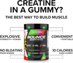 Bounce Pro Creatine Monohydrate Gummies for Men & Women, Low Calorie, 6G of Creatine per Serving, Vegan, Anti-Melting, Gluten-Free, Non-GMO (51 Count (Pack of 1), Strawberry Kiwi)
