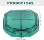 iplusmile 4 Compartment Pill Box, Moisture Proof Travel Pill Organizer Casefor Pocket Purse, Daily Portable Medicine Case for Vitamin, Fish Oil, Supplement