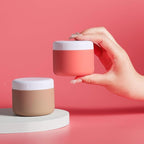 Kuangre Travel Containers for Toiletries, Silicone Cream Jars BPA-Free, Leak-proof 3oz Travel Size Containers, Portable Size Silicone Jars with Lid for Cosmetic Face Hand Body Cream (4 Pack)