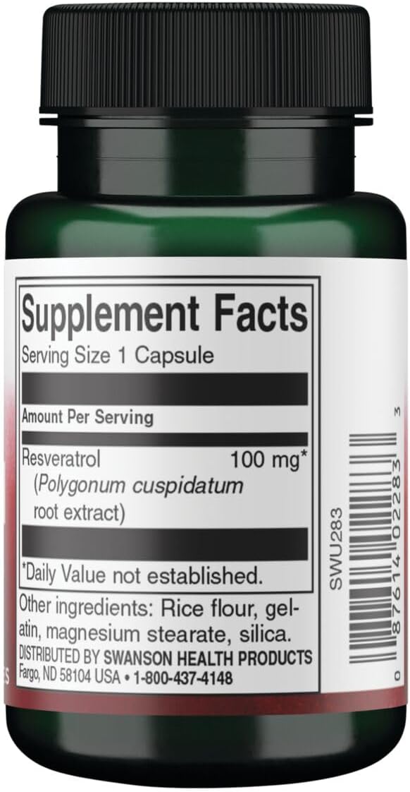 Swanson Resveratrol 100 100 Milligrams 30 Capsules