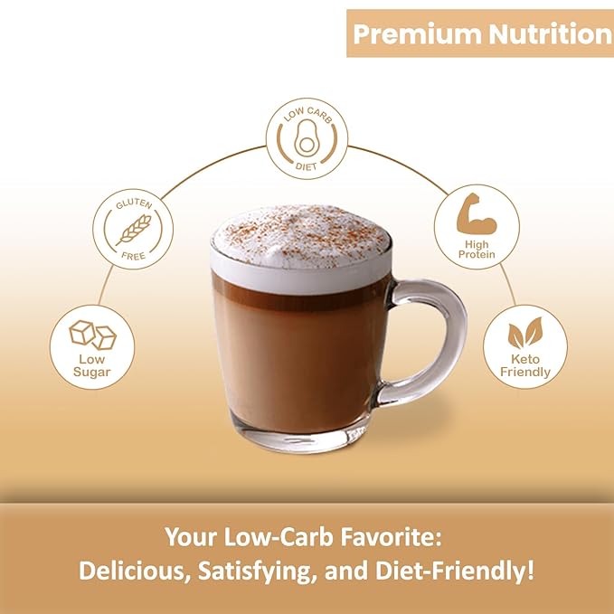 Chocolate Salted Caramel Pudding/Shake Mix - 7/Box | Gluten Free, KETO Friendly, Low Calorie, Low Carb, Vitamin Fortified, Meal Replacement