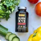 Vitamin Bounty Advanced Thermogenic Fat Burner for Men & Women - Burn X13 Weight Loss Supplement with 13 Powerful Ingredients - Metabolism Booster, Energy & Appetite Control - 60 Capsules
