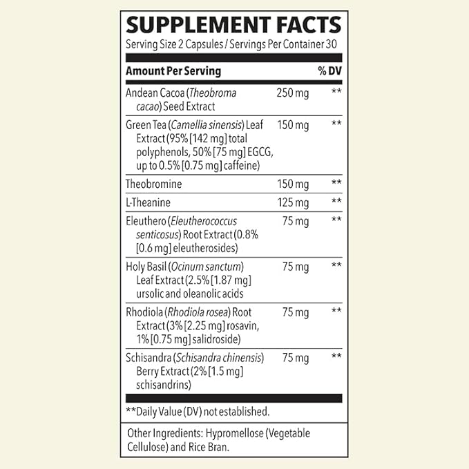 LifeSeasons Energy - Vitality Support - Energy Booster for Physical and Cognitive Strength - No Jitters - Increases Stamina - Contains Green Tea and L-Theanine - 60 Count (Pack of 1)