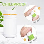 8 Packs 120cc Child-Proof Plastic Pill Bottle, Empty Medicine Bottle with Child-Resistant Cap, Food Grade Container for Chemicals, Liquids, Powders, and Candy