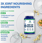 BioTrust Joint 33X Advanced 3-in-1 Joint Support Supplement - Healthy Flexibility, Mobility Relief & Comfort - Boswellia Serrata, Type II Collagen, Hyaluronic Acid - 30 Capsules
