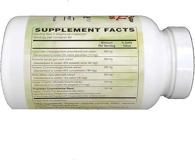 Holly Hill Health Foods, Inflammove (Healthy Joint & Mobility Support*), 180 Vegan Capsules