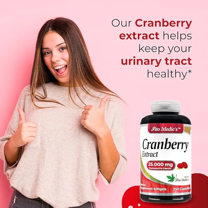 FITO MEDIC'S Lab Cranberry Supplement, 250 Softgels, Cranberry Extract Formula