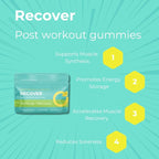 SGC Recover Gummies – 600mg BCAAs + Antioxidants – Fast-Acting Post-Workout Support for Muscles & Energy – On-The-Go Packets – Hawaiian Breeze Flavor