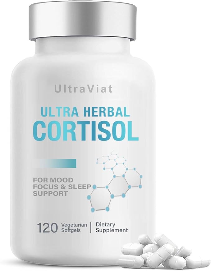 Cortisol Supplements for Women and Men, 120 Count Cortisol Reducer with Ashwagandha, Support Hormone Balance, Stress & Sleep