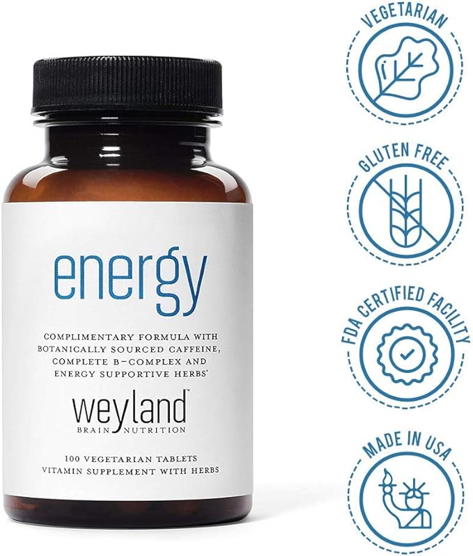 Energy | Complimentary Formula w/Botanically Sourced Caffeine | Complete B-Complex & Energy Supportive Herbs