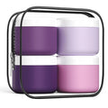 Kuangre Travel Containers for Toiletries, Silicone Cream Jars BPA-Free, Leak-proof 3oz Travel Size Containers, Portable Size Silicone Jars with Lid for Cosmetic Face Hand Body Cream (4 Pack)