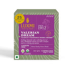 Luxmi Estates Valerian Dream | Organic Valerian Root Tea | Caffeine Free | Sleep and Relaxing | 25 Biodegradable Tea Bags | 50g/ 1.76oz