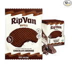 Rip Van Wafels Chocolate Brownie Stroopwafels - Healthy Snacks - Non GMO Snack - Keto Friendly - Office Snacks - Low Sugar (3g) - Low Calorie Snack - 1.16 Ounce (Pack of 12)