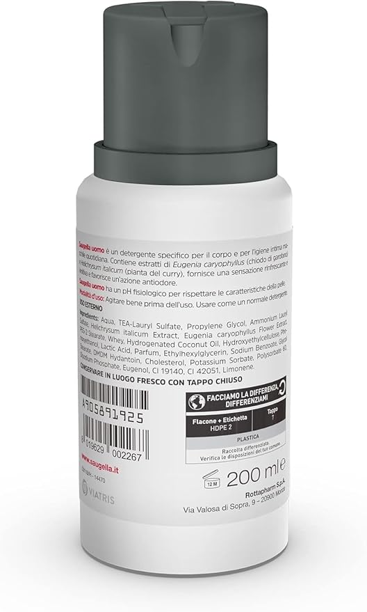 Saugella Homme Mens Intimate Cleansing Lotion