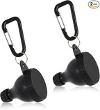 2 Pcs Protein Powder Container, Protein Powder Travel Container, Protein Powder Container to Go, Pre Workout/Gym Supplemen Keychain (Black, 100ml)