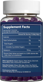 Melatonin 10mg Gummies for Sleep Support, Natural Berry Flavor, Non-GMO, Gluten Free, Vegan, 60 Count, 2 Month Supply – Bedtime Relaxation & Restful Sleep Aid