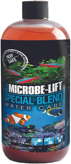 MICROBE-LIFT Special Blend Aquarium Treatment, Fish Tank Water Conditioner for Freshwater and Saltwater Tanks, Helps with Aquarium Algae Control and Odor, 4 Ounces (SBH04)