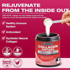 DRFOSTER Multi Collagen Peptides Powder with Probiotics - Type I II III V X Hydrolyzed Collagen Peptides with Multivitamins, Hyaluronic Acid & Biotin - Support Skin Hair Nail Joints & Gut, 35 Servings