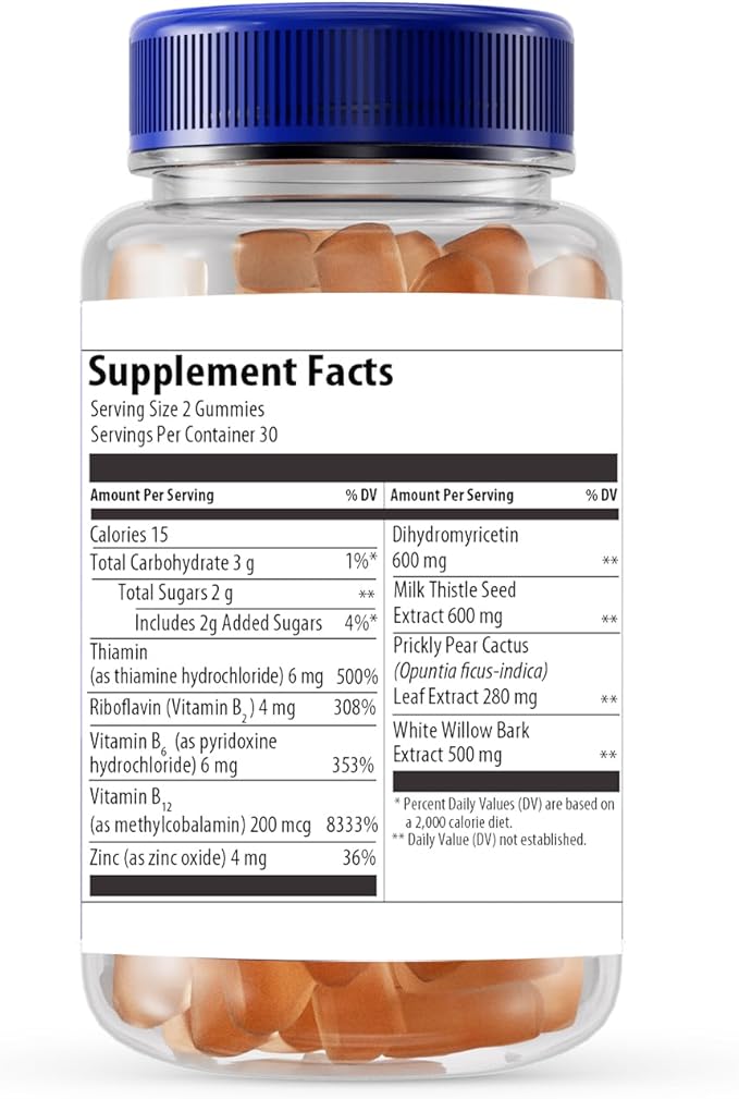60 Count Post Party Gummies – DHM, Milk Thistle & Electrolytes – Wellness Support – Strawberry Flavor – Wake Up Refreshed