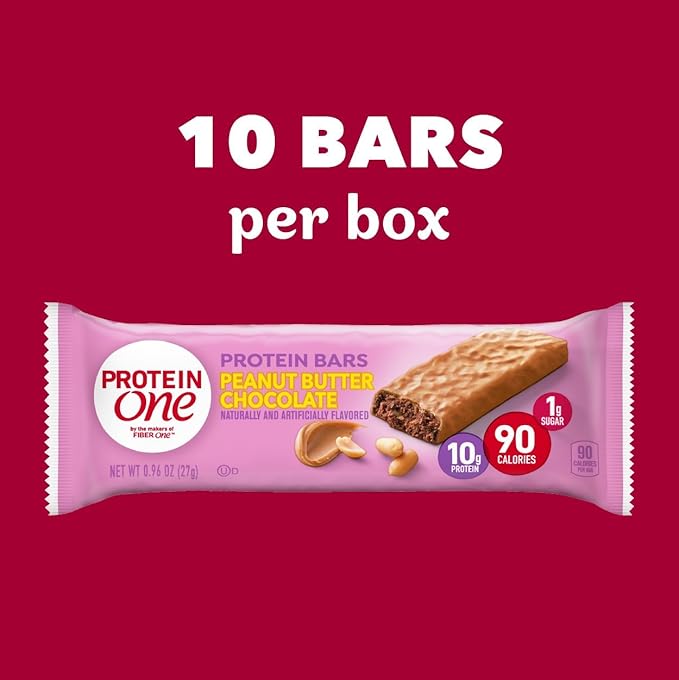 Protein One 90 Calorie Keto Protein Bars, Peanut Butter Chocolate, 10 ct