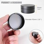 Portable Daily Pill Case, Heavy Duty Aluminium Alloy Round Pill Box, Waterproof Travel Pill Organizer, Pocket Purse Medicine Vitamin Holder EDC Container for Outdoor Camping Working