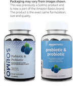Amazon Brand - Solimo Prebiotic & Probiotic Gummies, 2 Billion CFU, Blue Raspberry, 50 Count (2 per Serving)