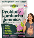 Probiotic Kombucha Gummy - Prebiotics, Probiotics, Postbiotics, Fiber Supplement, Slippery Elm, Dandelion Root, MCT Oil, for Bloating, Gut Health - Probiotics for Women and Men