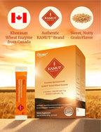 Sprouted KAMUT® Brand Wheat Enzyme Powder, 3g x 30 Sticks Fermented Grain Blend, Injeolmi Flavor