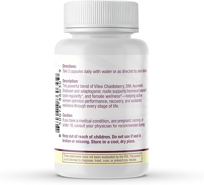 Pin Up Girl Vitex Chasteberry + DIM & Shatavari – Hormonal Balance Supplement for Women – Supports Hormonal Balance, Cycle Health & Reproductive Wellness – 4600mg - 60 Capsules (2-Pack)