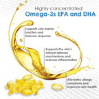 Omega Caps HP Snip Tips for Cats and Small Dogs High Potency EPA and DHA Maximum Bioavailability Fish Oil Supplement Vet Formulated Made in USA Skin Coat Joint and Heart Health 250 Capsules