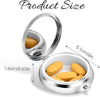 Sibba Portable Medicine Pill Case, Travel Multi-Functional Moisture Proof Pill Box for Purse & Pocket, Cute Metal Medicine Pill Organizer Box for Vitamins, Fish Oil & Supplements (Moon)