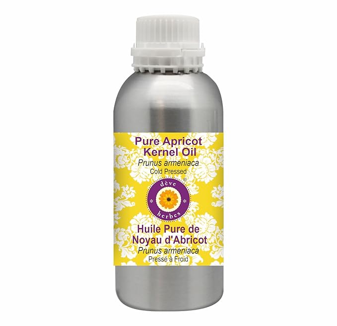 dève herbes Pure Apricot Kernel Oil (Prunus armeniaca) Cold Pressed 1250ml (42 oz)