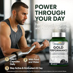 Quientum Gold Performance Capsulas – Daily Energy & Endurance Support Supplement | Boost Motivation & Confidence | 60 Capsules