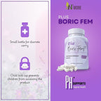 N'More Boric Acid Vaginal Suppositories Plus Aloe Vera & FOS Probiotic Enhancer 800mg/, 30 Count All Natural Made in USA