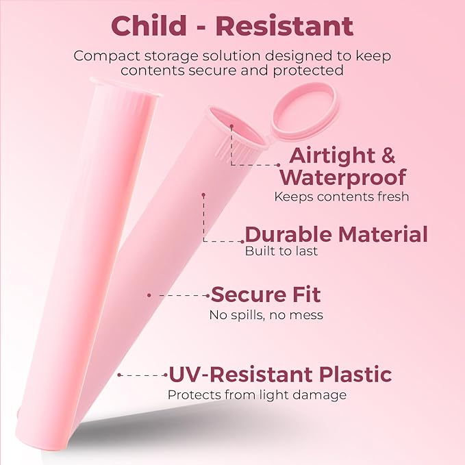 Kopperko Small Medicine Bottles (116mm, 4.6 Inch 1000-Pack) | Child Resistant Pill Jars with Lids | Pink Pill Bottle for Spices | Airtight, UV Resistant & Waterproof (Pink Plastic)