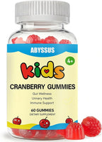 ABYSSUS Cranberry Gummies for Kids, D-Mannose with Cranberry Supplement, Elderberry & Vitamin C & Zinc, Urinary Tract Health & Immune Support, 60 Count