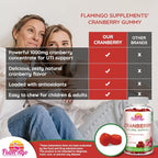 Cranberry Gummies 1000 mg - Cranberry Supplement Alternative to Cranberry Pills or Juice for Women, Men, Kids. Cranberry for Urinary Tract Health, UTI Relief- Vegan, Halal, Kosher Chews- 60 Gummies