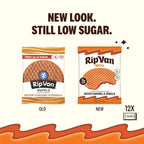 Rip Van Wafels Dutch Caramel & Vanilla Stroopwafels, Healthy Snacks, Non-GMO, Low Calorie, Low Sugar (3g), Office Snacks, Keto Friendly, 12 Count