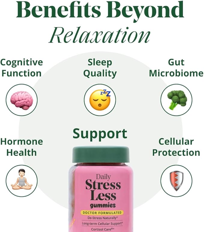 Semaine Stress Less Gummy with Cortisol Care™ 60 Count – Daily Support for Stress, Mood & Sleep